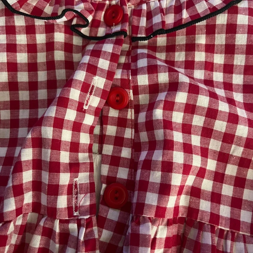 Boutique Disney Inspired Minnie Mouse 2T Red Gingham Smocked Dress and Bloomers